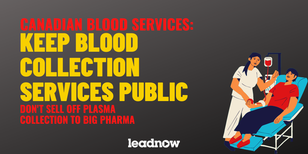 Keep blood collection services public!